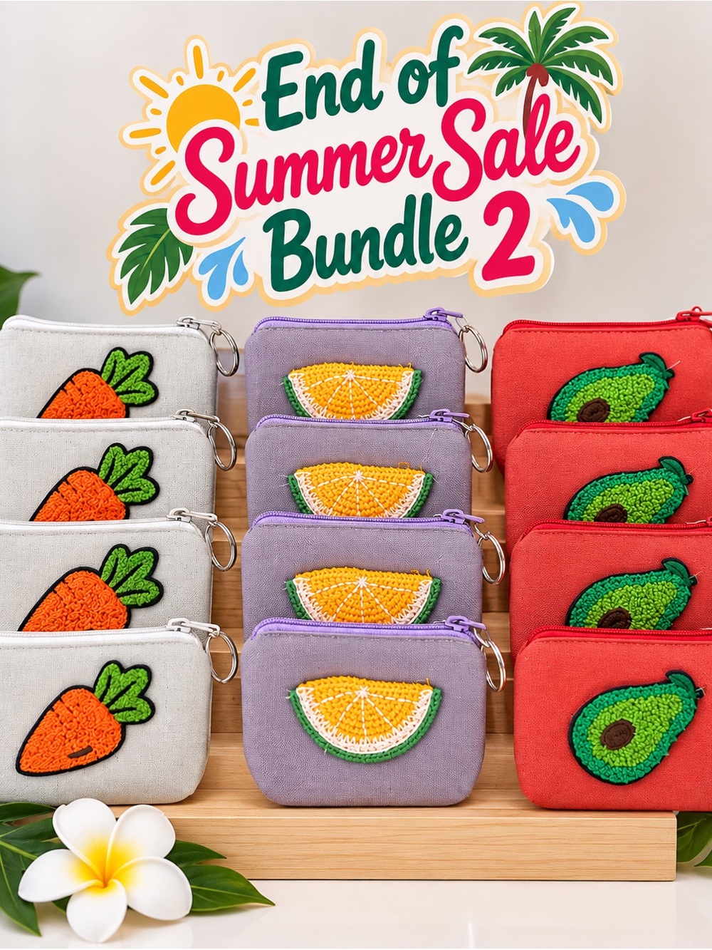 Set of 12 Patch Coin Pouch - all new